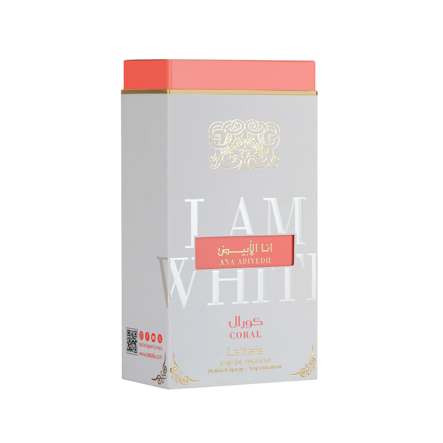 Lattafa Ana Abiyedh Coral 100ML Eau De Parfum for Men and Women