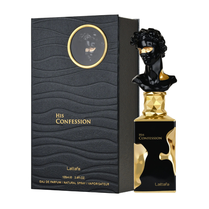 Lattafa His Confession EDP – Oriental Woody Perfume for Men 100ml