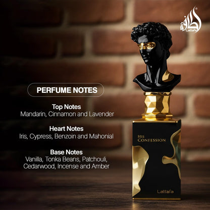 Lattafa His Confession EDP – Oriental Woody Perfume for Men 100ml