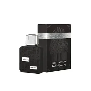 Experience the smooth elegance of Ramz Lattafa Silver Perfume 100ml EDP, a luxurious men's fragrance with a sensual aura, perfect for any occasion.