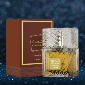 Indulge in the luxurious essence of Khamrah Qahwa, a 100ml Eau de Parfum by Lattafa Perfumes that encapsulates the rich tradition of Arabic coffee in a bottle